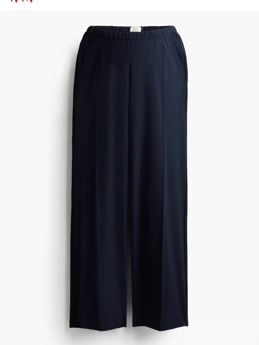 GAP Navy Wide-Leg Elastic Waist Pants
